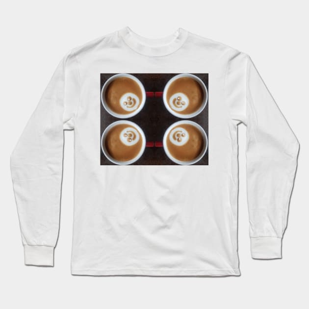 Latte Art on Coffee - by Avril Thomas Long Sleeve T-Shirt by MagpieSprings